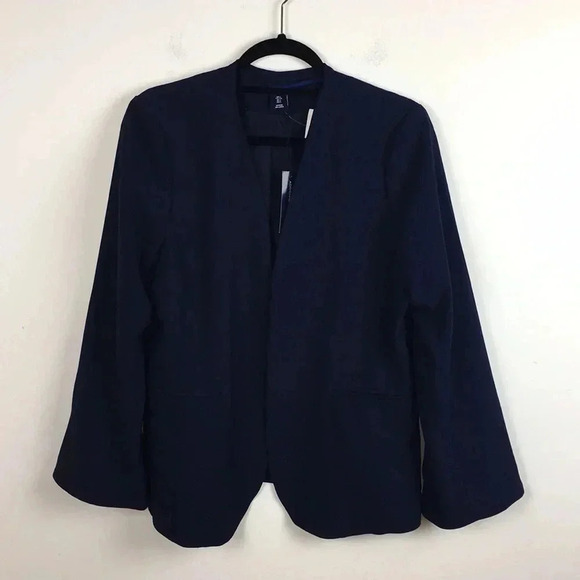 Adrienne Vittadini Navy Blue Blazer Size Large - Picture 2 of 4